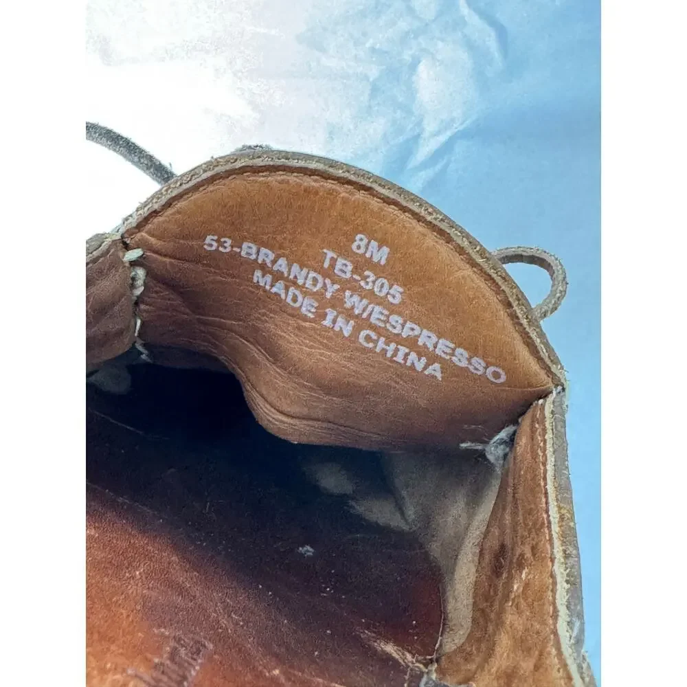 Tommy Bahama Starboard Leather Mule Loafers Brandy Brown Tan Men’s 8